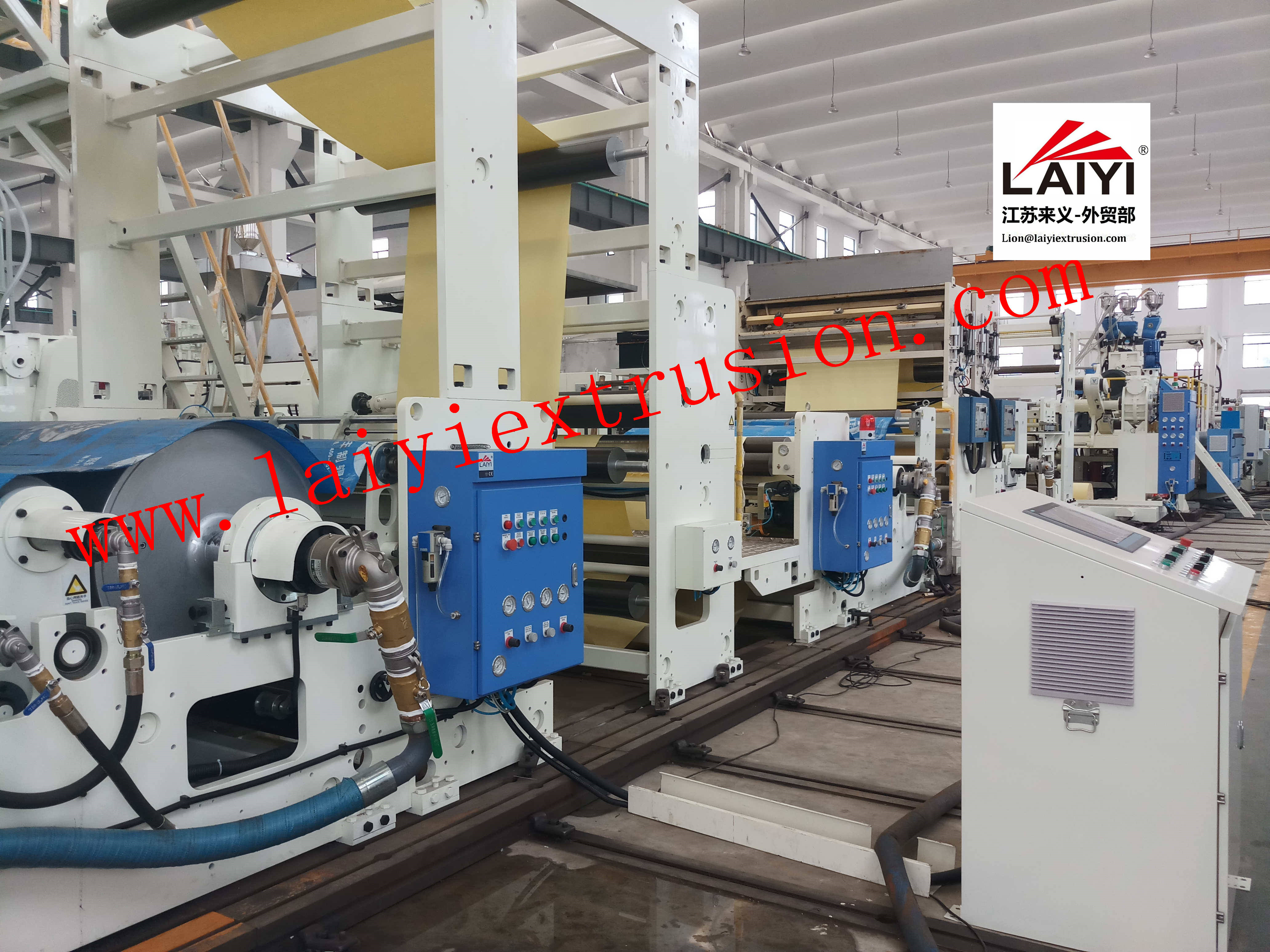 Double Shaft Automatic Lift Extrusion Laminating Machine For Non Woven