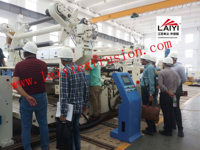 Strong Adaptable Poly Coating Machine , Air Shaft Dry Lamination Machine 0
