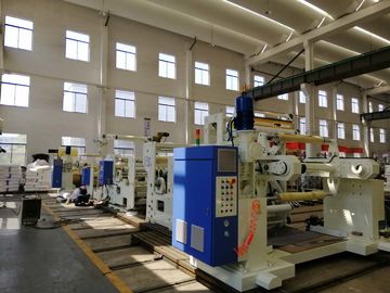Automatic High Performance Extruder Plastic Lamination Machine With Special Screw Design in white and blue