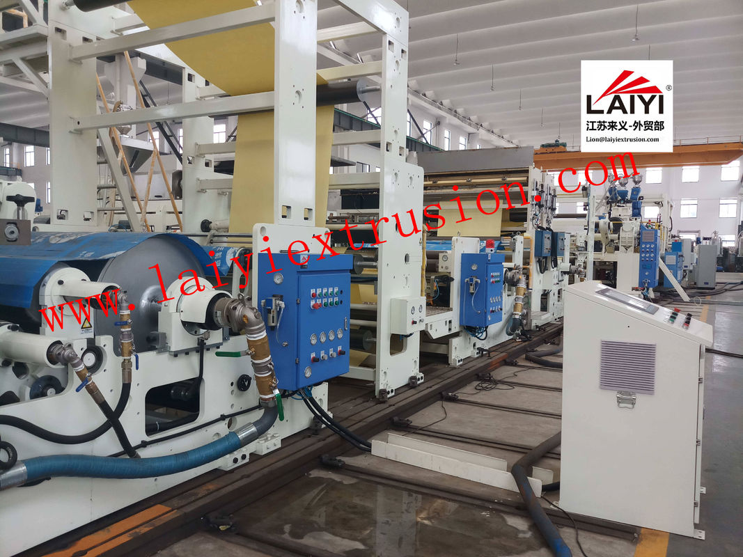 High Precision Adhesive Coating Automatic Paper Lamination Machine 45-55kw Extruder Power