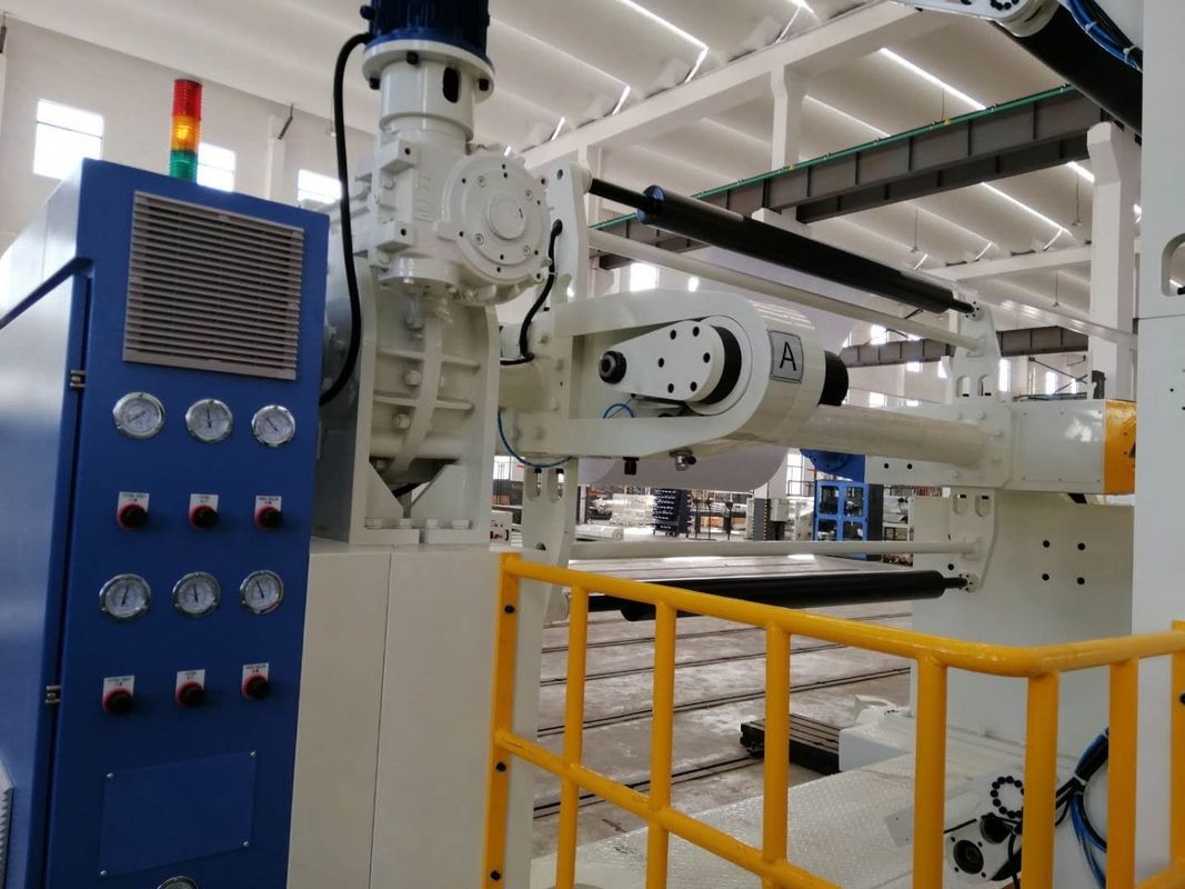 1200-1600mm High Speed PE Film Plastic Automatic Laminating Machine , Single / Double Sided White And Blue